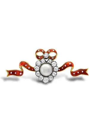 Pragnell 1891-1900 18kt Gelbgoldbrosche mit Diamanten