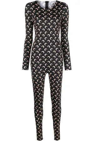 Marine Serre Jumpsuit mit Sichelmond-Print