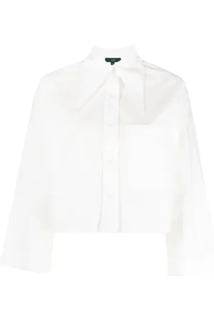 JEJIA Gestreiftes Cropped-Hemd