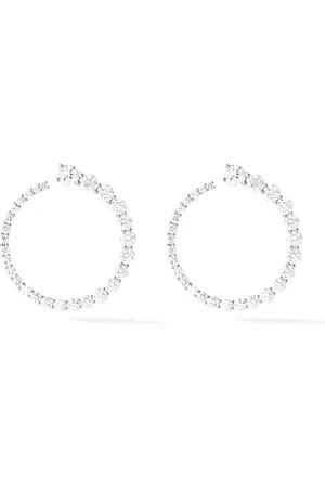 Melissa Kaye 18kt Weißgoldcreolen mit Diamanten