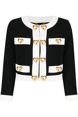 Moschino Cropped-Jacke mit Herzapplikation