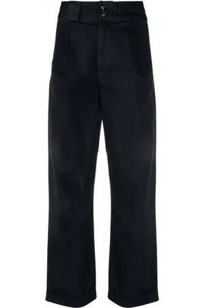 Woolrich High-Waist-Hose mit weitem Bein