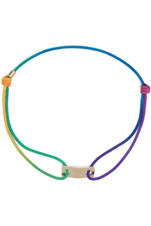 LUIS MORAIS Buntes Kordelarmband mit 14kt Gelbgolddetail