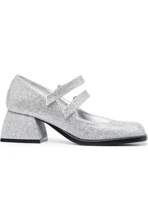 NODALETO Sandalen mit Glitter-Optik