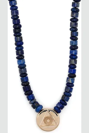 LUIS MORAIS Perlenkette aus Lapislazuli mit 14kt Gelbgolddetail