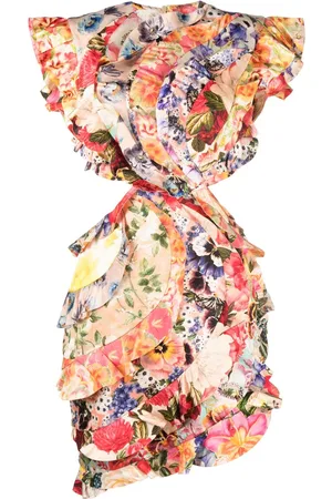 ZIMMERMANN Minikleid mit Blumen-Print