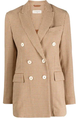 Circolo Doppelreihiger Blazer mit Check