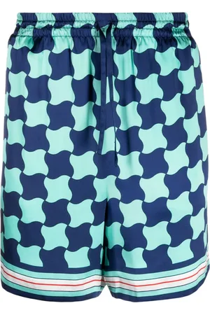 Casablanca Pool Tile Shorts aus Seide