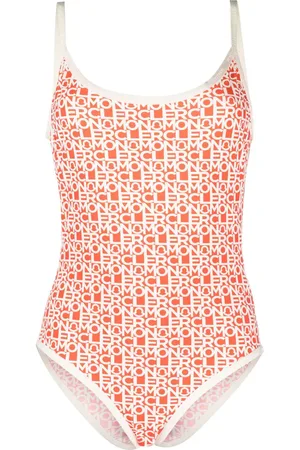 Moncler Badeanzug mit Logo-Print