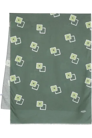 BARBA Ausgefranster Schal mit Print
