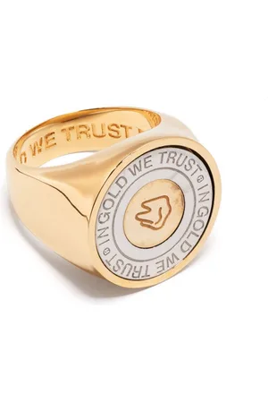 In Gold We Trust Siegelring mit Diamanten