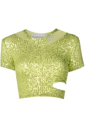 Gloria Coelho Cropped-Top mit Pailletten