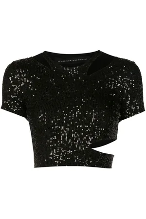 Gloria Coelho Cropped-Top mit Pailletten