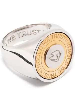 In Gold We Trust Siegelring mit Logo-Gravur