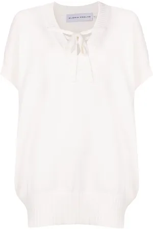 Gloria Coelho Bluse mit Schleifenverschluss