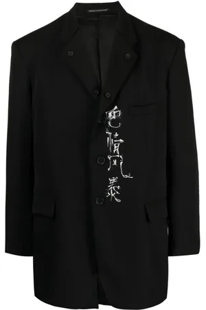YOHJI YAMAMOTO Sakko mit Slogan-Print