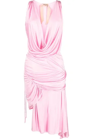 Nº21 Asymmetrisches Kleid mit Drapierung
