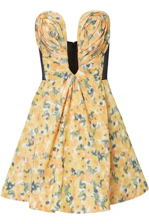 Carolina Herrera Damen Partykleider - Drapiertes Kleid mit Blumen-Print