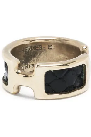 Hermès 2000 H Ring mit Ledereinsatz