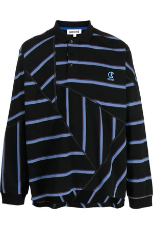 KOCHÉ Gestreiftes Poloshirt im Oversized-Look