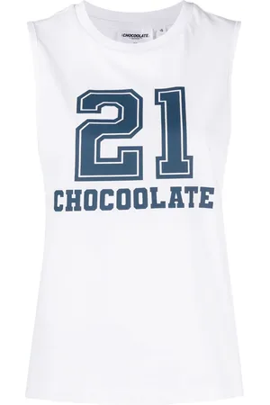 Chocoolate Top mit grafischem Print