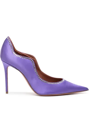 Amina Muaddi Romy Pumps mit spitzer Kappe 85mm