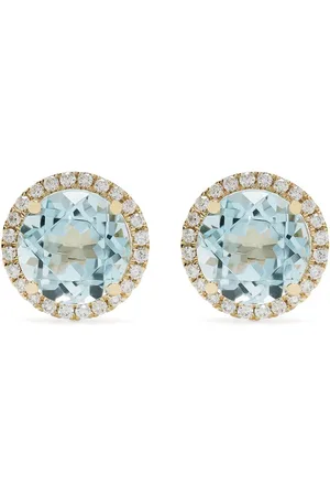 Kiki Mcdonough 18kt Grace Gelbgoldohrstecker mit Topas und Diamanten