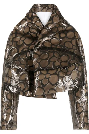 Comme des Garçons Cropped-Jacke mit Blumen-Print