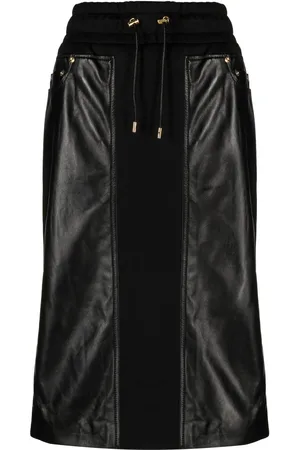 Tom Ford Midirock aus Leder mit Kordelzug