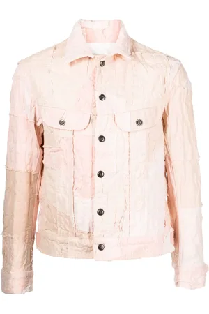 GREG LAUREN Hemdjacke im Distressed-Look