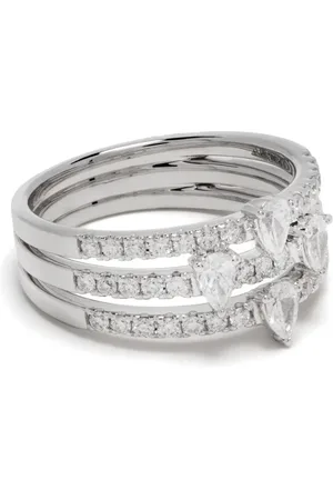 PERSÉE 18kt Weißgoldring mit Diamanten