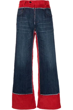 Jean Paul Gaultier 1990s Cordhose mit Jeanseinsätzen