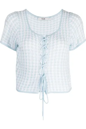 B+AB Kariertes Strickoberteil