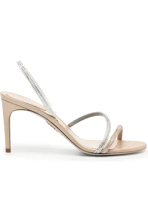 RENE CAOVILLA Sandalen aus Satin mit Kristallen