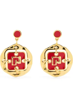Paco rabanne Ohrringe mit Logo-Schild