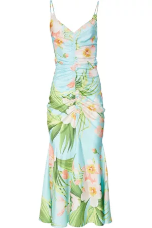 Carolina Herrera Damen Freizeitkleider - Gerafftes Kleid mit Blumen-Print
