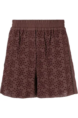Brunello Cucinelli Shorts mit Blumenstickerei