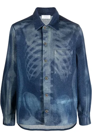 OFF-WHITE Jeanshemd mit Trompe-l