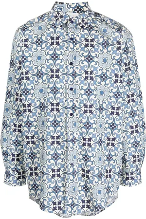 Drôle de Monsieur Faience Hemd mit geometrischem Print