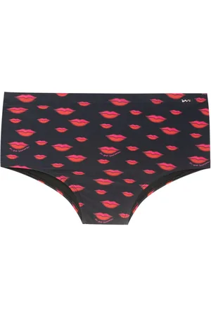 AMIR SLAMA Badehose mit Lippen-Print