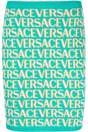 VERSACE Allover knitted miniskirt