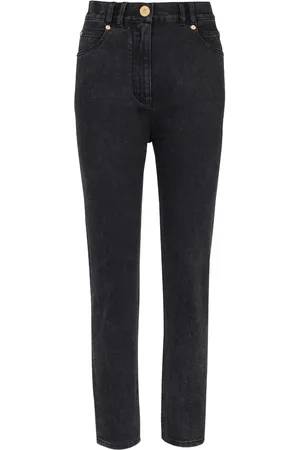 Balmain Schmale High-Rise-Jeans