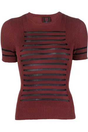Jean Paul Gaultier 1990s Gestreiftes Strickoberteil