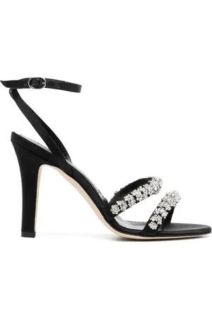 Manolo Blahnik Sandalen mit Kristallen 105mm
