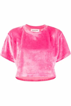 Styland T-Shirt mit Samteffekt