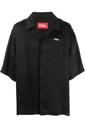 032c Hemd aus Lyocell mit Logo-Print