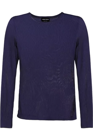 Armani Damen Longsleeves - Geripptes Langarmshirt