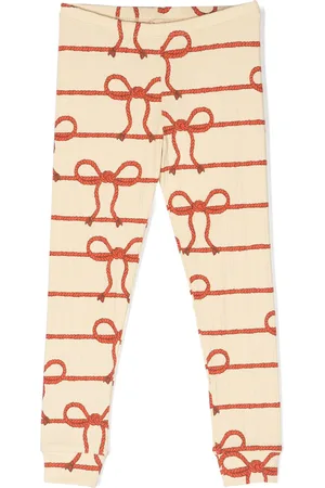 Mini Rodini Gestreifte Leggings aus Bio-Baumwolle