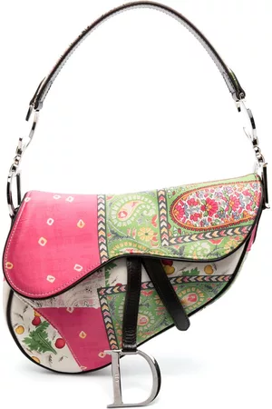 Dior Damen Taschen - Pre-owned Saddle-Bag im Patchwork-Look