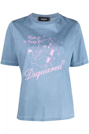 Dsquared2 Damen Shirts - Graphic-print cotton T-shirt